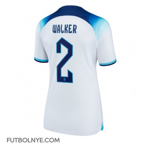 Camiseta Inglaterra Kyle Walker #2 Primera Equipación para mujer Mundial 2022 manga corta